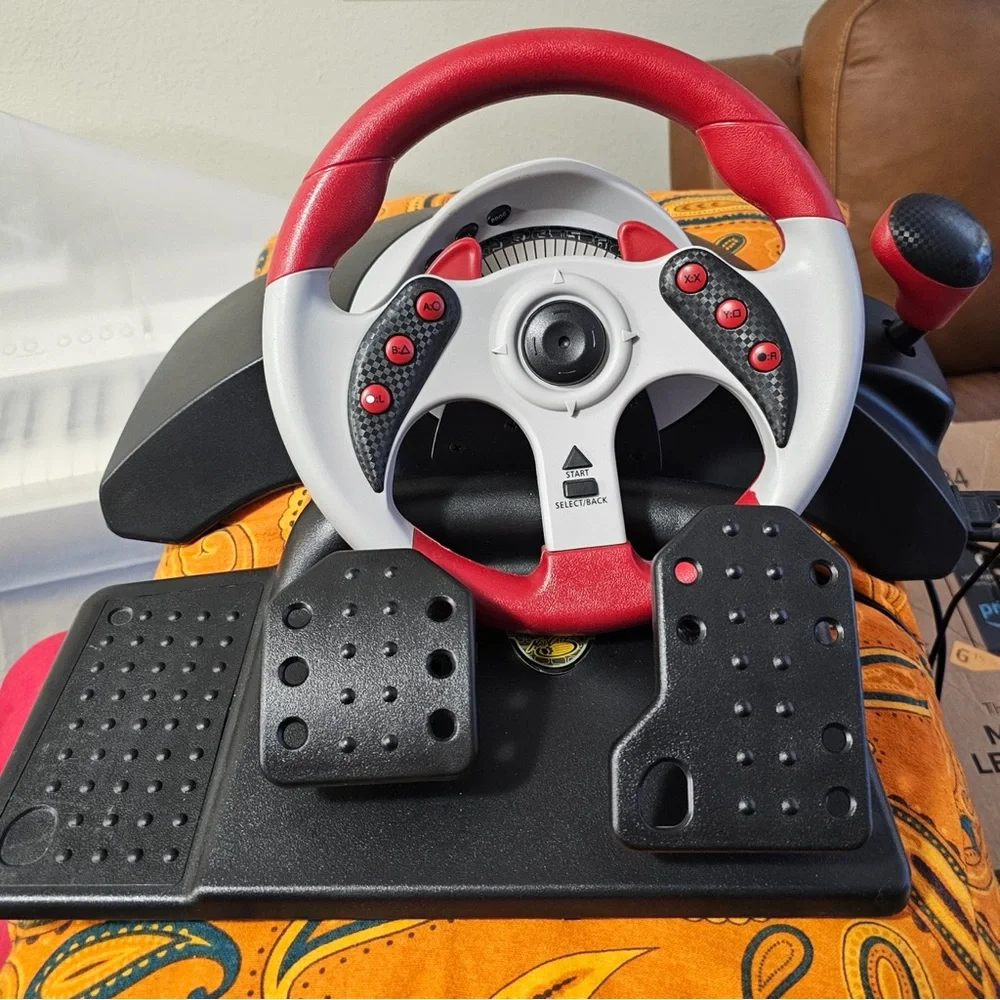 MadCatz MC2 Racing Wheel & Pedals for 1ST-Gen XBox, PS1, GameCube - EUC, TESTED